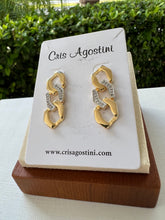 Load image into Gallery viewer, studded middle links earrings
