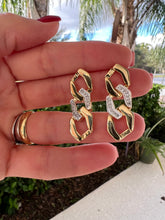 Load image into Gallery viewer, studded middle links earrings
