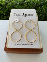Load image into Gallery viewer, medium infinity hoop earrings
