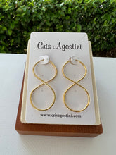 Load image into Gallery viewer, medium infinity hoop earrings
