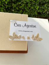Load image into Gallery viewer, three holes butterfly earrings
