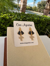 Load image into Gallery viewer, virgin Mary earring with cross pendant

