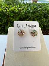 Load image into Gallery viewer, colored zirconia ball earring
