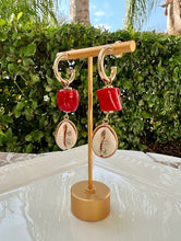 Load image into Gallery viewer, Seductive Natural Stone with shell earrings
