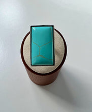 Load image into Gallery viewer, Rectangular Turquoise ring
