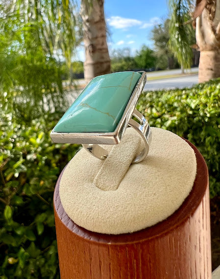 Rectangular Turquoise ring