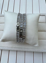 Load image into Gallery viewer, Baguette zirconia clasp jewel bracelet
