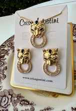 Load image into Gallery viewer, Tiger baguette round jewelry set
