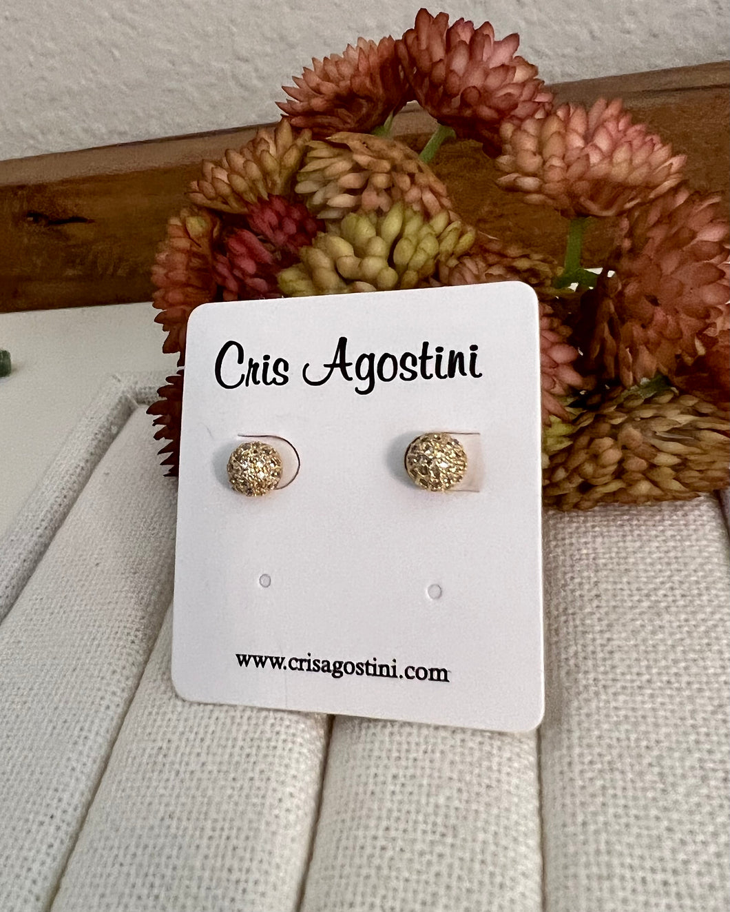 mini studded ball earring