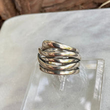 Load image into Gallery viewer, Adjustable Silver Layered Ring
