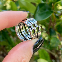 Load image into Gallery viewer, Adjustable Silver Layered Ring
