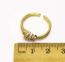 Load image into Gallery viewer, Adjustable Zirconias Layered Ring
