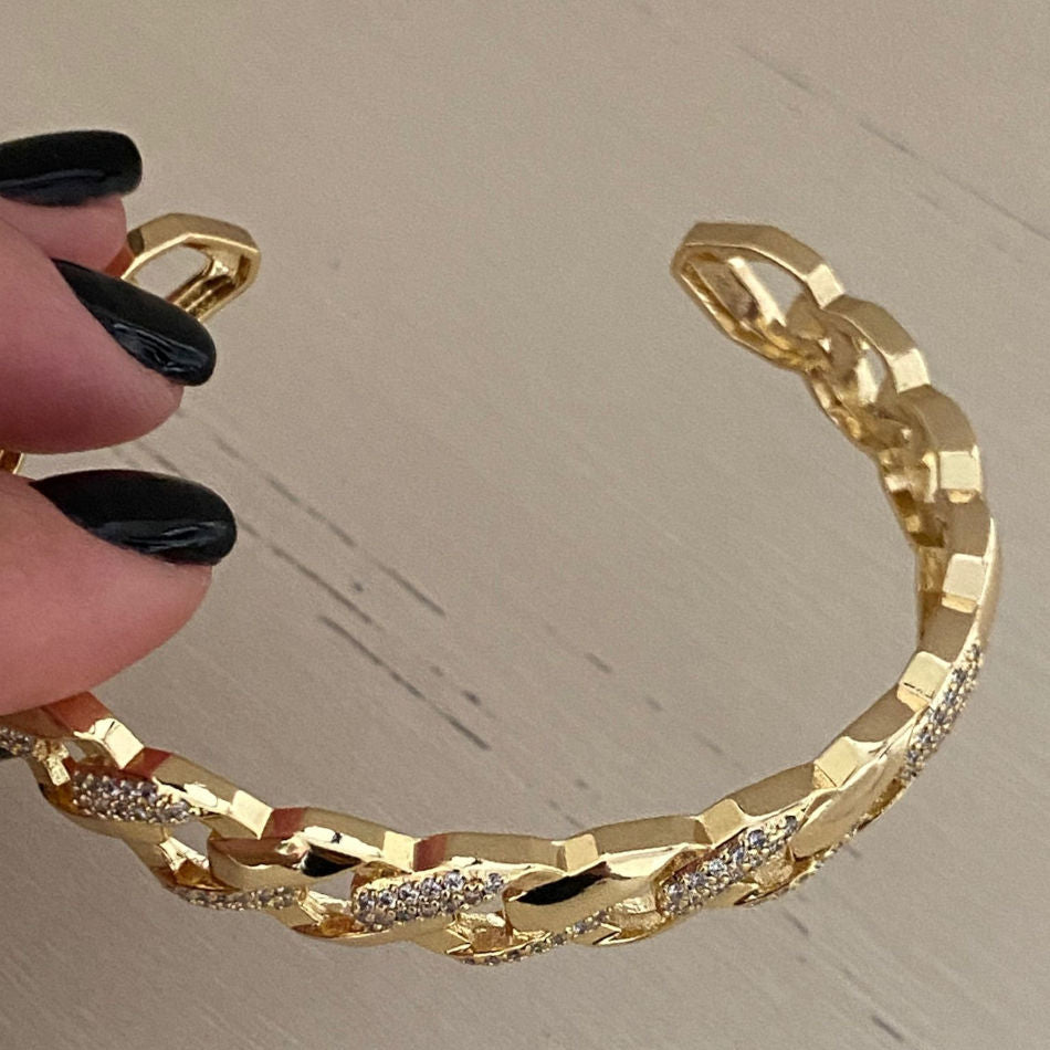 Gold Plated Zirconia Bracelet