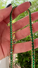 Load and play video in Gallery viewer, Green zirconia diamond necklace
