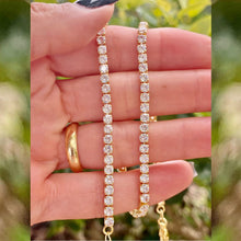 Load image into Gallery viewer, Clear Cubic Zirconia Tennis Choker Necklace
