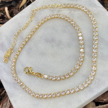 Load image into Gallery viewer, Clear Cubic Zirconia Tennis Choker Necklace
