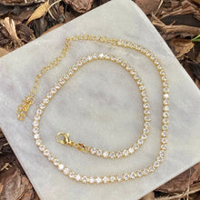 Load image into Gallery viewer, Clear Cubic Zirconia Tennis Choker Necklace
