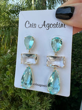 Load image into Gallery viewer, Geometric Crystal drop earrings
