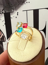 Load image into Gallery viewer, small hoop with colorful drop earring
