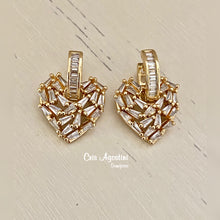 Load image into Gallery viewer, Studded hoop heart pendant
