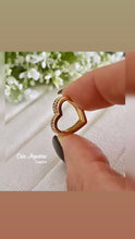 Load image into Gallery viewer, Studded Heart hoop earrings
