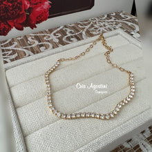 Load image into Gallery viewer, front tennis choker necklace
