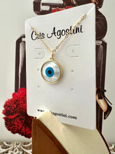 Load image into Gallery viewer, Basic round Greek eye necklace
