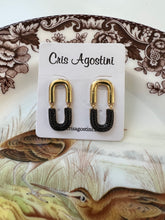 Load image into Gallery viewer, Half micro pave swing earrings
