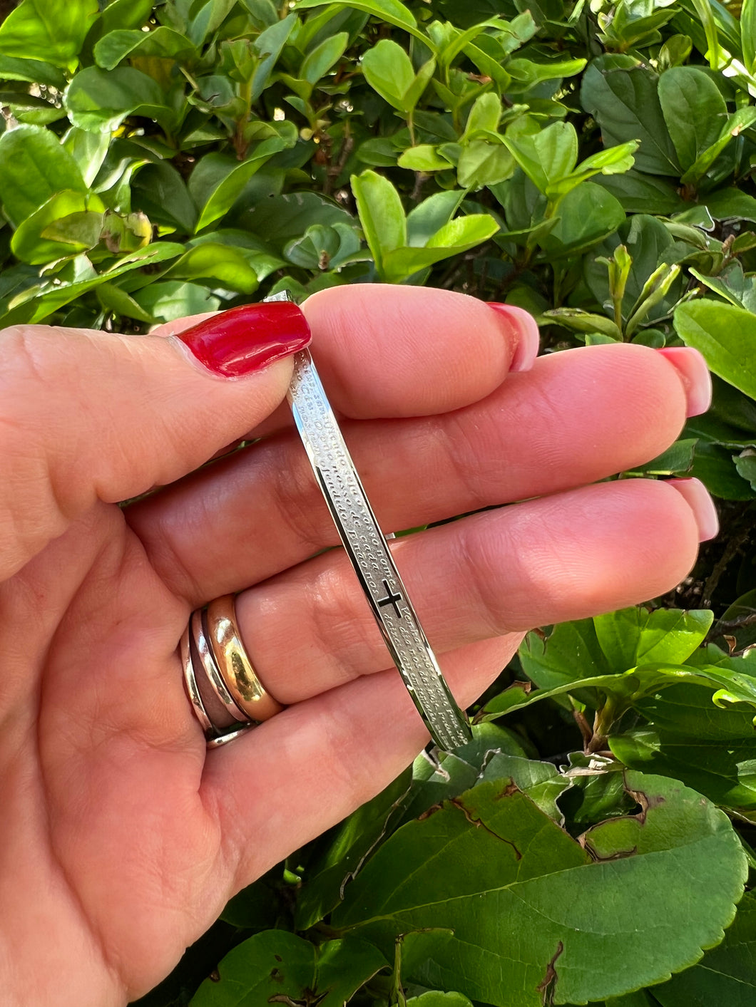 stainless steel bracelet prayer