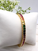 Load image into Gallery viewer, Rainbow tennis jewelry clasp bracelet

