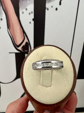 Load image into Gallery viewer, Rhodium sides and top studded zirconia ring
