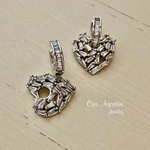 Load image into Gallery viewer, Studded hoop heart pendant
