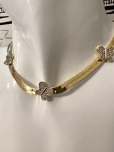 Load image into Gallery viewer, Ribbon butterfly details choker necklace
