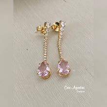 Load image into Gallery viewer, Crystal drop let earring
