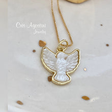 Load image into Gallery viewer, Holy Spirit mother of pearl necklace

