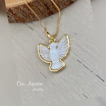 Load image into Gallery viewer, Holy Spirit mother of pearl necklace
