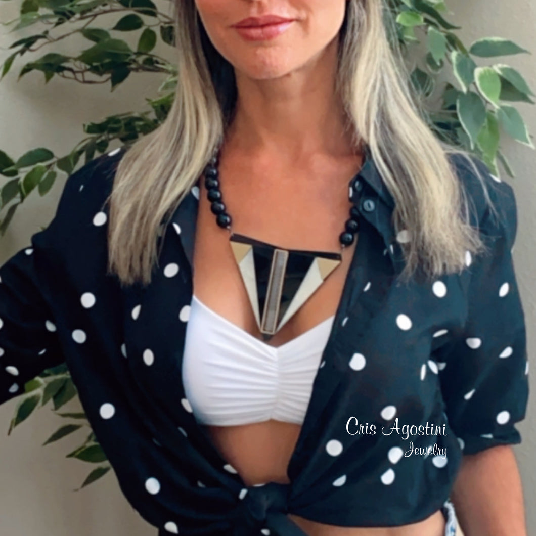 Exclusive acrylic statement necklace