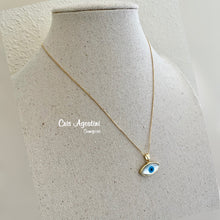 Load image into Gallery viewer, Mother of pearl Greek eye necklace
