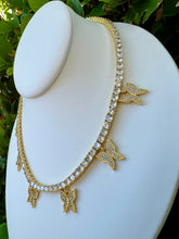 Load image into Gallery viewer, Cubic zirconia Tennis butterfly necklace
