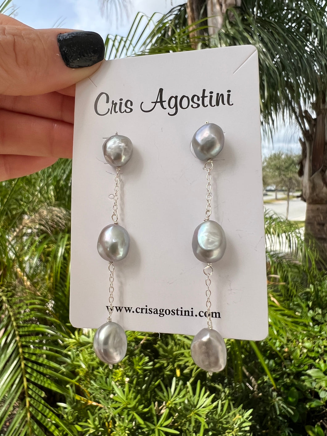 Pearl freshwater drop earrings