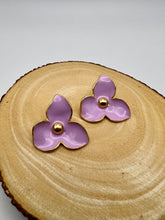 Load image into Gallery viewer, Enameled orchid exclusive Seductive earrings
