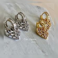 Load image into Gallery viewer, Studded hoop heart pendant
