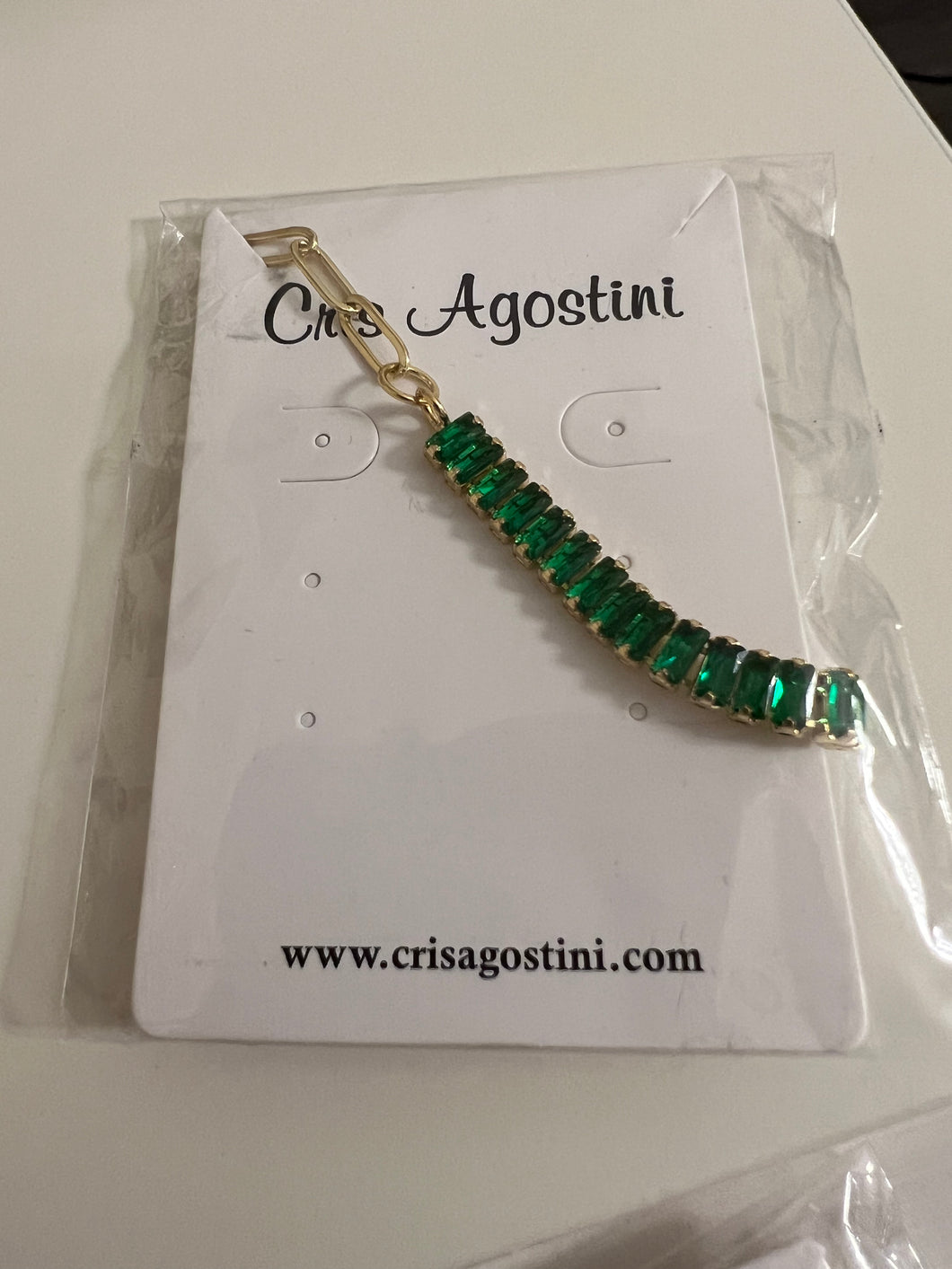 Emerald baguette bracelet