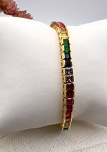 Load image into Gallery viewer, Rainbow tennis jewelry clasp bracelet
