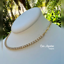 Load image into Gallery viewer, front tennis choker necklace
