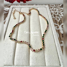 Load image into Gallery viewer, round colorful stone choker necklace
