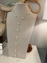 Load image into Gallery viewer, Freshwater pearl dark tie necklace
