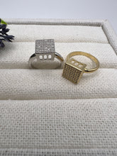 Load image into Gallery viewer, High studded pave square ring
