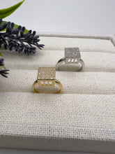 Load image into Gallery viewer, High studded pave square ring
