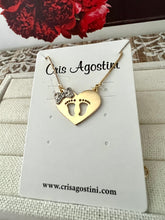 Load image into Gallery viewer, baby heart foot necklace
